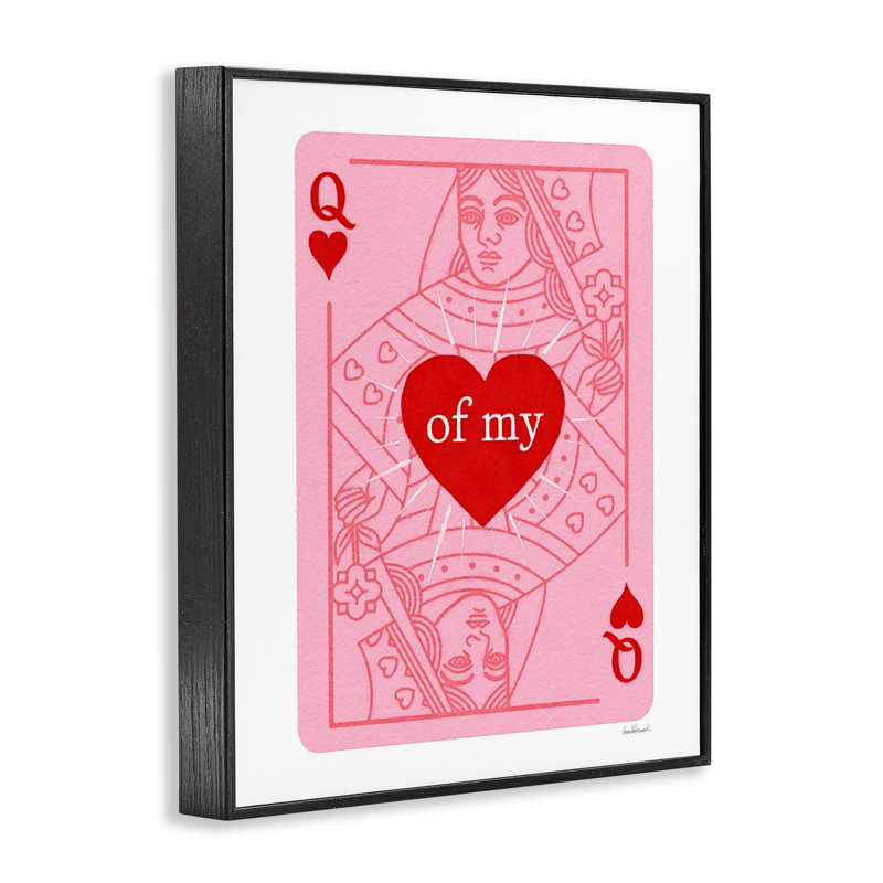  «Of My Heart», estampe numérique, design par Amanda , H 14 po x l 11 po, Giclée encadrée noir minuit