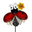 Piquet de jardin en métal pour coccinelle