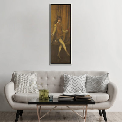 «Harmony in Yellow and Gold The Gold Girl - Connie Gilchrist», reproduction d'art sur toile encadrée