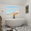 Baignoire de trempage autoportante 67 po. X 34 po. Avec bonde escamotable et trop-plein, certifiée Cupc-86768959