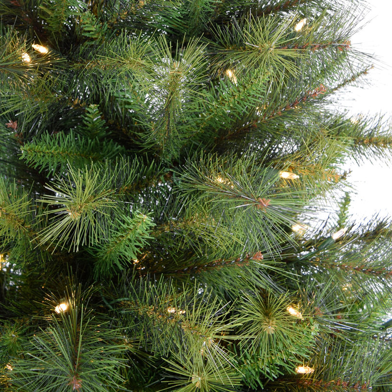 6.5-Ft Green Half Christmas Tree with Warm White LED Lights