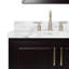 85'' Double Bathroom Vanity with Carrara Marble Top-81716022