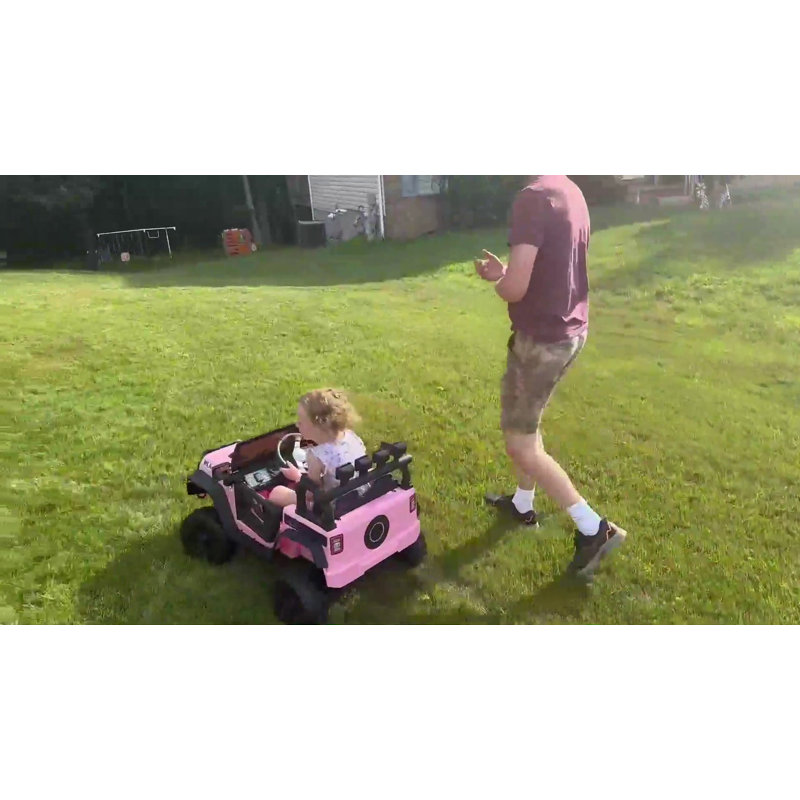 Yellow 24V Battery Powered Kids Ride-On Truck with Remote Control