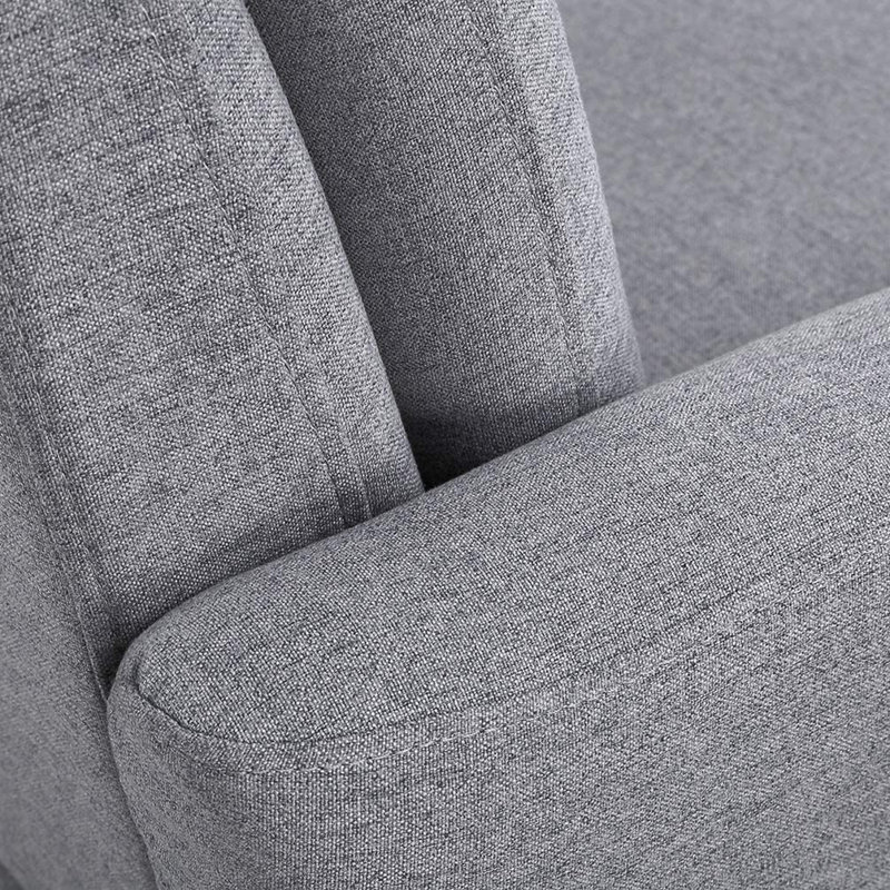 Fauteuil d'appoint rembourré de 29 po de large Cristyle, Lin gris