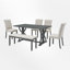 Ensemble de salle à manger 6 pièces L 59,8 po x l 35,8 po Modern Tillander-1425841014