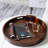 Arooj Round Solid Walnut Serving Tray-1773412414
