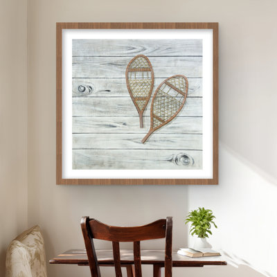 Snowshoes Framed Matted Print | Sports & Games Home Decor