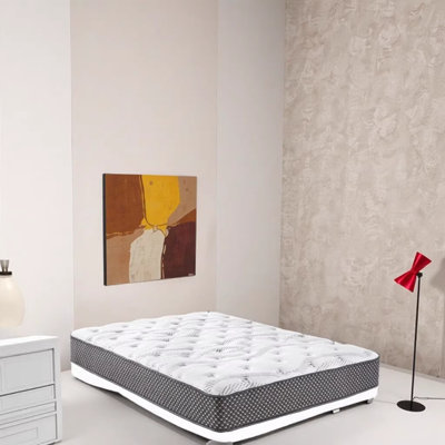 10" Quilted Hybrid Queen Mattress, Medium Firm - Pressure Relief & Cool Sleep with CertiPUR Foam