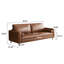 Canapé 80,31 po en cuir huilé de luxe, canapé rétro haut de gamme, structure robuste, sièges confortables