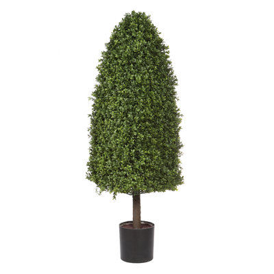 Faux Boxwood Topiary Plastic and Cement