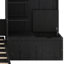Modern Wall Bed with Hidden Support Mechanism, Built-in Bookshelf and Utility Hooks-1227666227