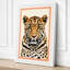 Leopard's Steady Gaze Modern - Wrapped Canvas-259970477-259970468
