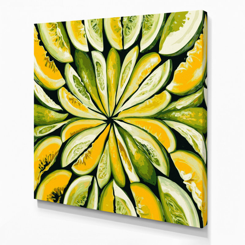«Fruit Santa Claus Melon», art mural sur toile, H 8 po x l 8 po