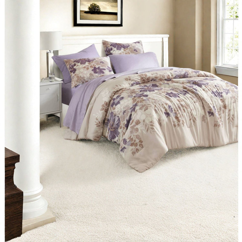 Comfortable Bedding Sets, Polyester Comforter, Floral Design For Home