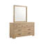Commode 6 tiroirs avec miroir Poole