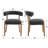 Modern Upholstered Side Dining Chairs With Curved Backrest, With Solid Wood Frame, For Dining Room/Living Room-963464379-963464325