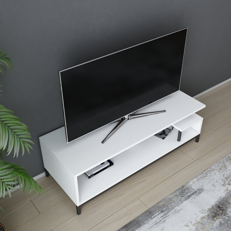 Reily TV Stand for TVs up to 50", Black/White