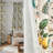 Fancy Hummingbird Patterned Room Darkening Curtain,Rod Pocket Back Tab Floral Drapes,Set of 2-281836728-286370278