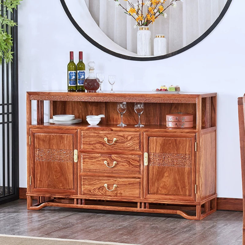 Buffet rétro en bois massif haut de gamme, 37.4" H x 50.39" W x 16.54" D