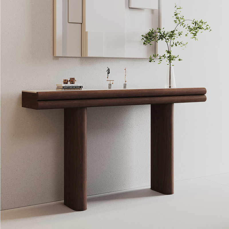 Console de style moderne en pierre frittée, H 33,4 po x l 62,9 po x P 13,7 po