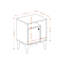 Table de chevet moderne, chêne saphir, 15,8 po x 21,7 po x 13,8 po | 100% panneau de particules enduit de mélamine, épaisseur: 0,7 pouce | Conception élégante pour une solution de décoration et de rangement pour chambre à coucher élégante, finition durable et élégante-108049387