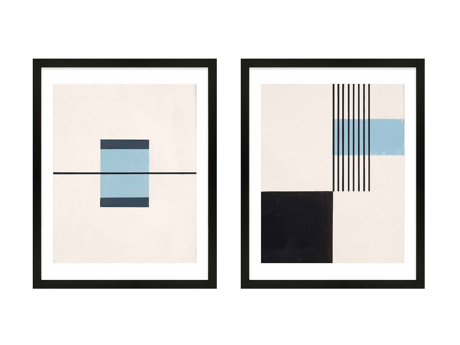 Black And Blue by Robert Kamnatnik, Black, 25" H x 20" W x 1.25" D