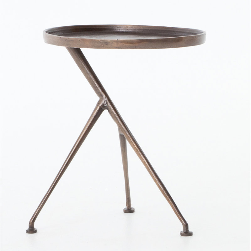 Table d'appoint en aluminium Greely, Rouille antique