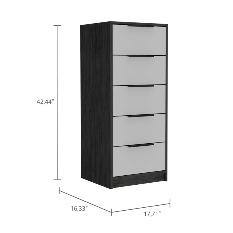 Commode verticale 5 tiroirs Kaia