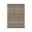 Tapis intérieur / extérieur marocain taupe brun et ivoire 9 'X 12'