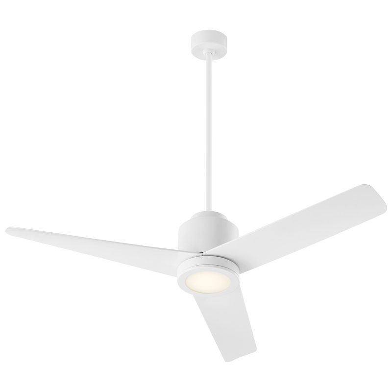 Gatian 52'' Ceiling Fan with Light Kit, White
