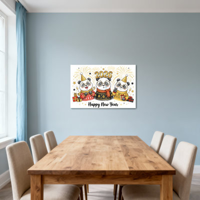 Animals Panda Party New Year Celebration 2026