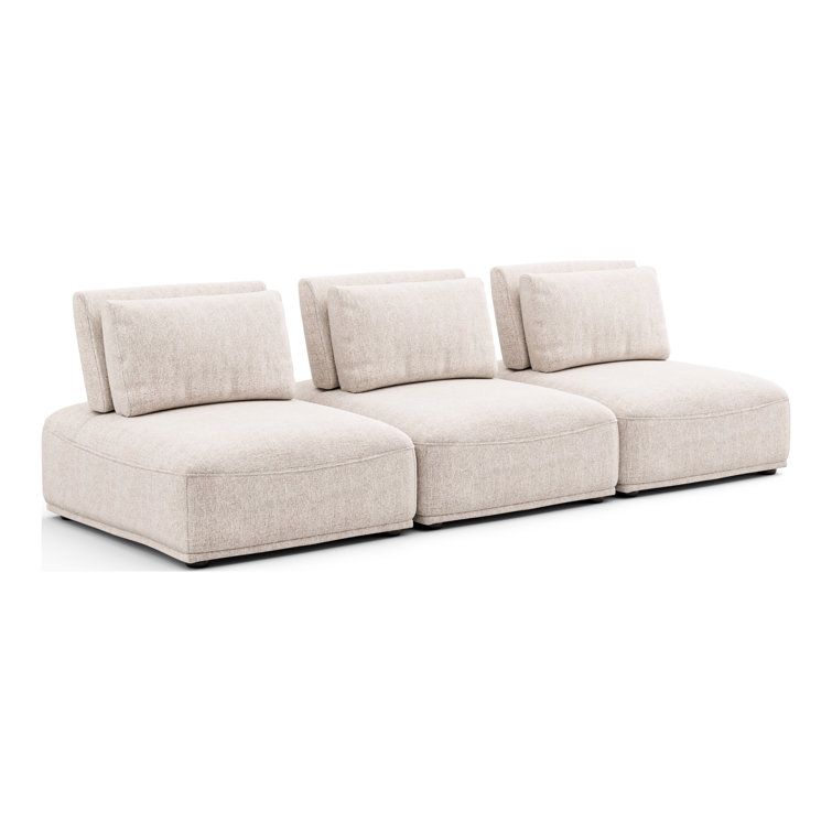 Canapé modulaire rembourré 3 pièces Aumerle