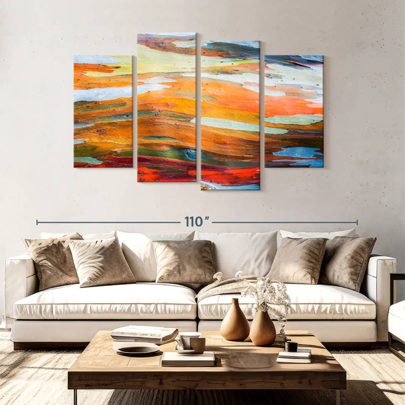 Avery Abstract Eucalyptus Tree Bark, 54" H x 84" W