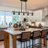 Aaziyah 5-light Modern Kitchen Island Linear Pendant Light With Clear Globe Glass Shades-1378581273