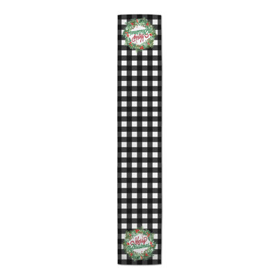 Gearheart Rectangle Gingham Christmas Polyester Table Runner