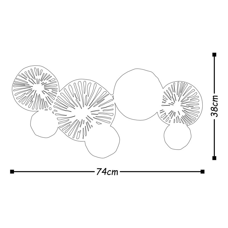 Hand-Painted Decorative Metal Wall Accessory, 29.1 x 15.0 inches | 100% Metal Construction, Thickness: 0.06 inches | Unique Color Variations, Lightweight at 3.1 lbs | Easy Wall Hanging Design for Home Decor