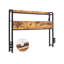 Tête de lit pour lit double, tête de lit à hauteur réglable avec 2 tablettes de rangement, tête de lit autoportante avec station de charge et lumière DEL pour différents cadres de lit, assemblage facile, brun