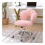 Fauteuil pivotant à 360 ° réglable en hauteur, fauteuil pivotant, tissu en peluche, fauteuil de bureau personnel-887760076