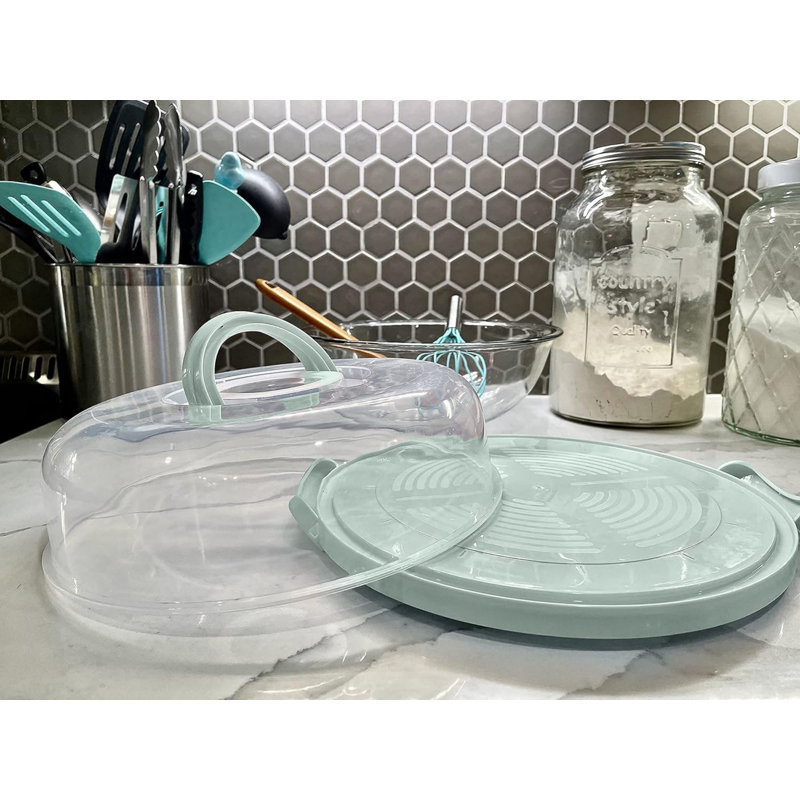 Pie, Cheesecake Carrier for up to 10 in x 4 1/2 in cake, Green
