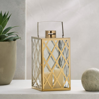 17.5'' H Stainless Steel Floor Lantern