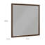 Miroir de commode Soly, cadre en bois brun noyer rustique, 40 x 53