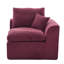Canapé modulaire à 2 places modulaire confortable avec housse de coussin amovible en velours côtelé moderne en mousse haute densité et accoudoir incurvé sans assemblage pour la chambre à coucher dans les maisons contemporaines requises