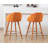 Damisi Upholstered Counter Stool with Metal Frame-908866360