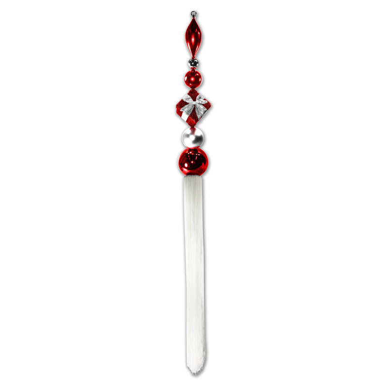 ornement Finial, Rouge / Blanc