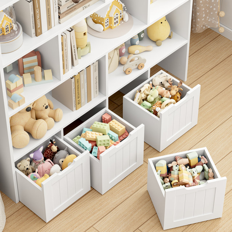 🧸 Kirklyn 6-Tier Kids Bookshelf & Toy Organizer | 4 Movable Drawers + 12 Open Cubbies | Sturdy Playroom Storage for Toddlers