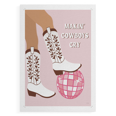 Makin Cowboys Cry - Impression sur toile seulement - NON-CADRE