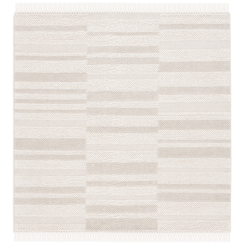 Tapis gris ivoire / gris Charvik, Carré 6 pi