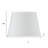 White Faux Silk Plain Drum Lamp Shade