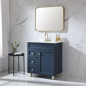 Almondsbury 30" Blue Free-standing Single Bathroom Vanity Set