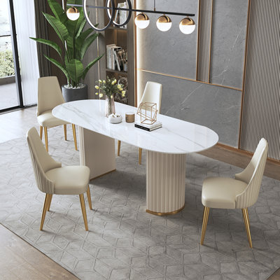 4 - Person Double Pedestal Dining Set